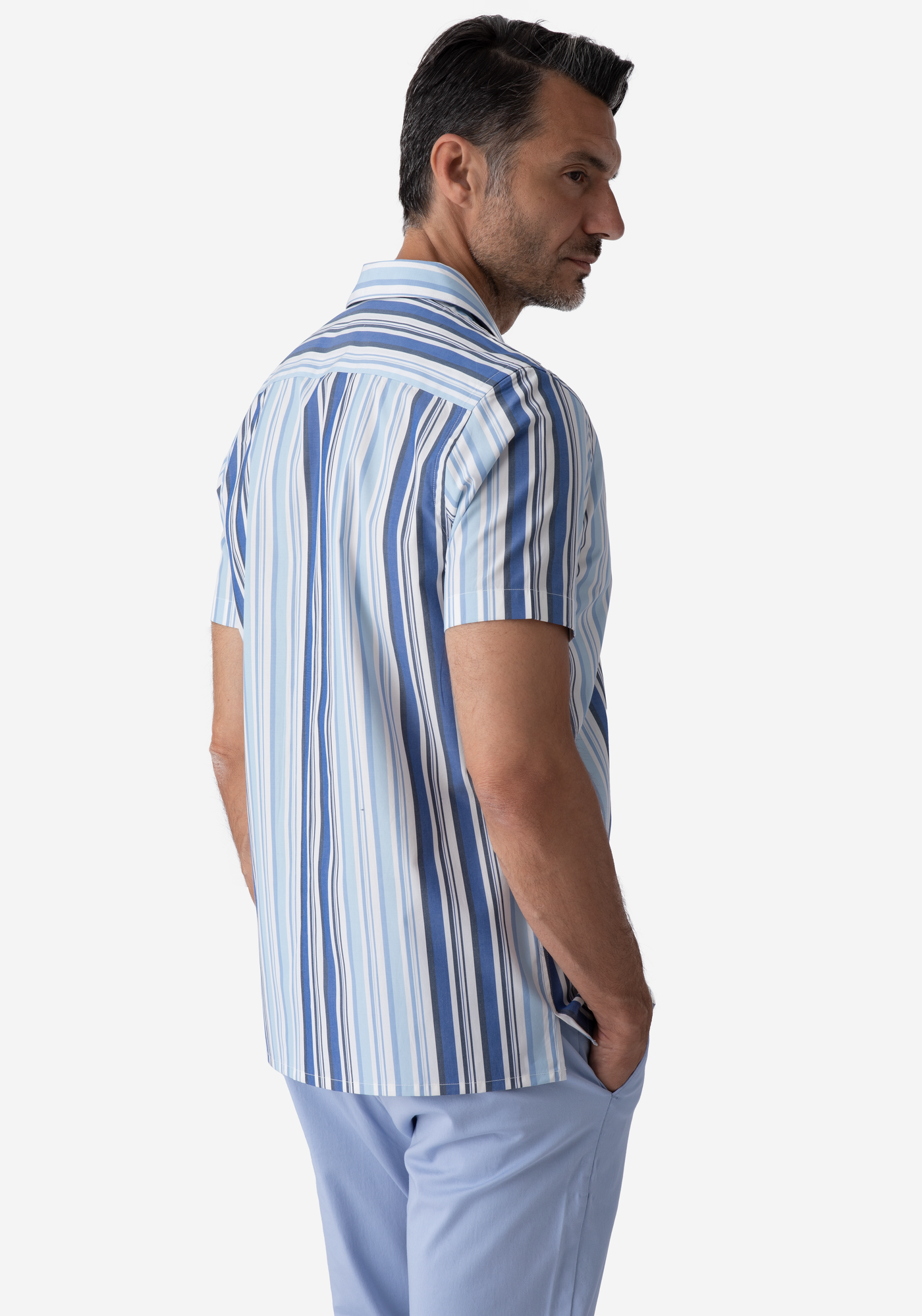Blue Stripe Resort Shirt - Short Sleeve