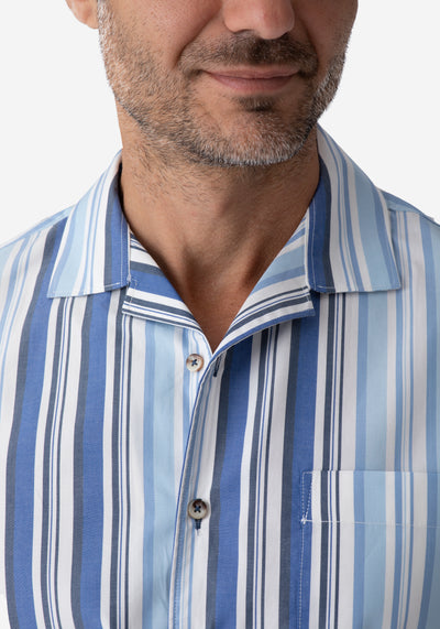 Blue Stripe Resort Shirt - Short Sleeve