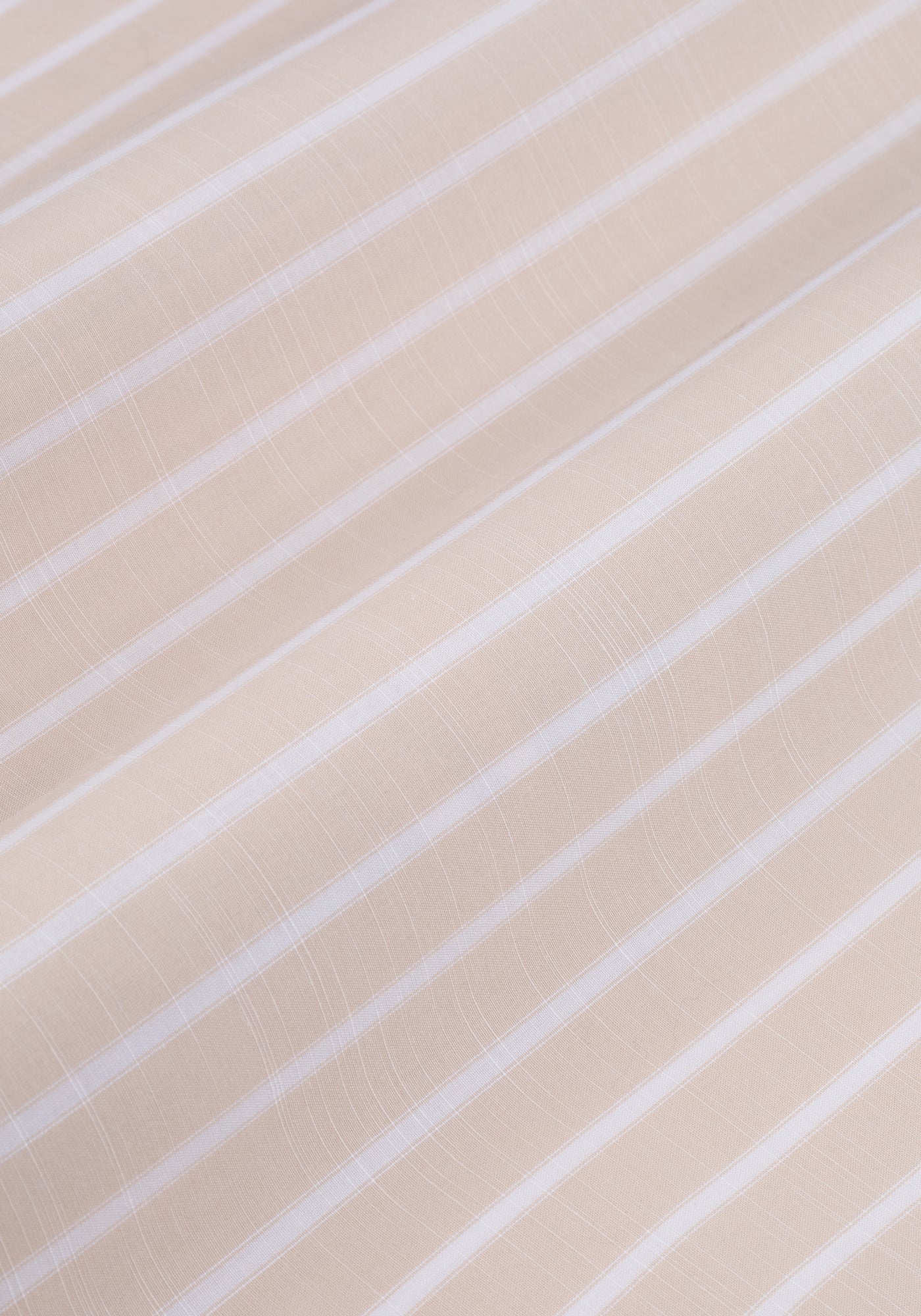 Sand Beige Stripe Resort Slub Shirt - Short Sleeve