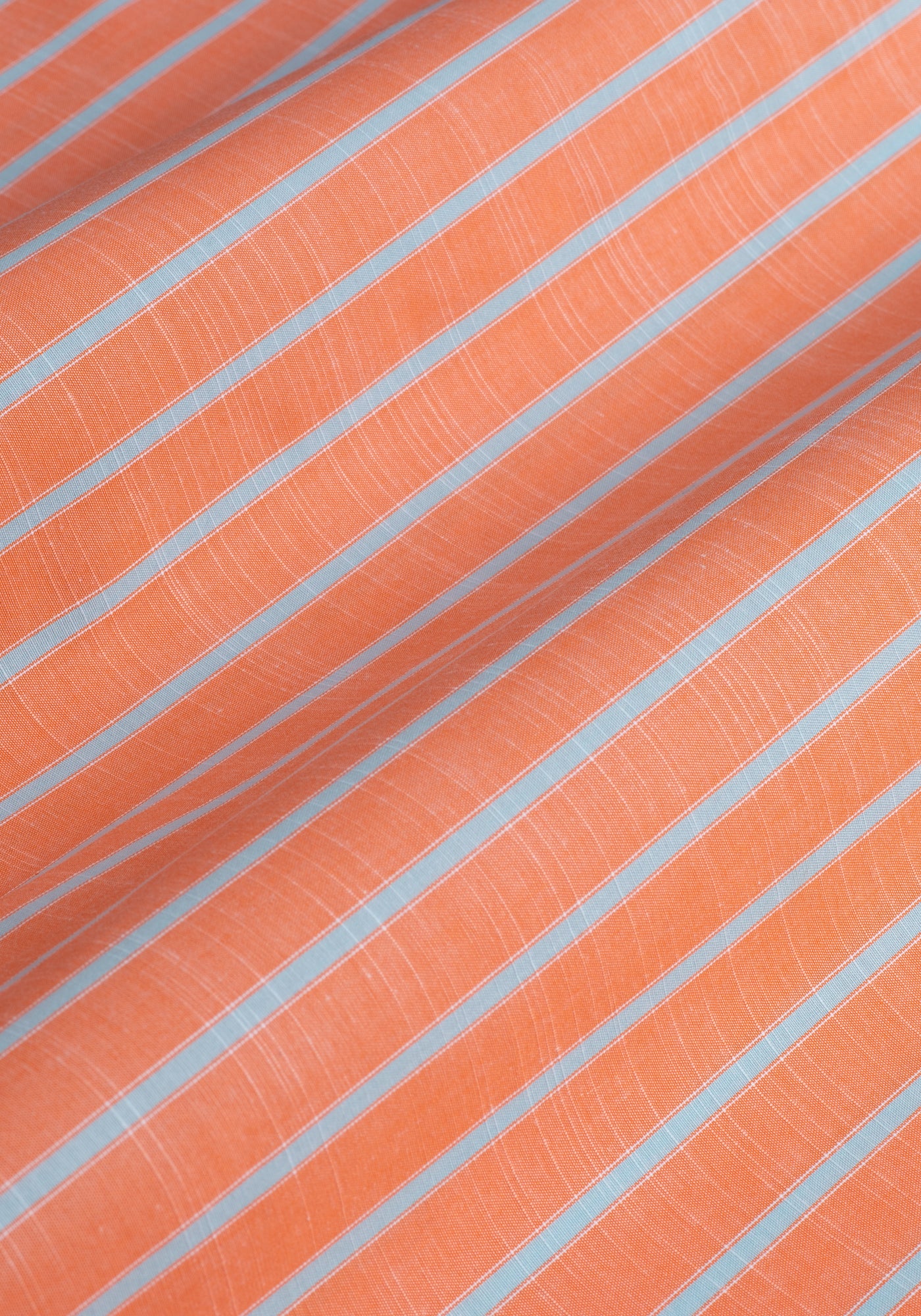 Faded Orange Stripe Resort Slub Shirt - Short Sleeve