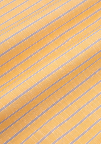 Pale Yellow Stripe Resort Slub Shirt - Short Sleeve