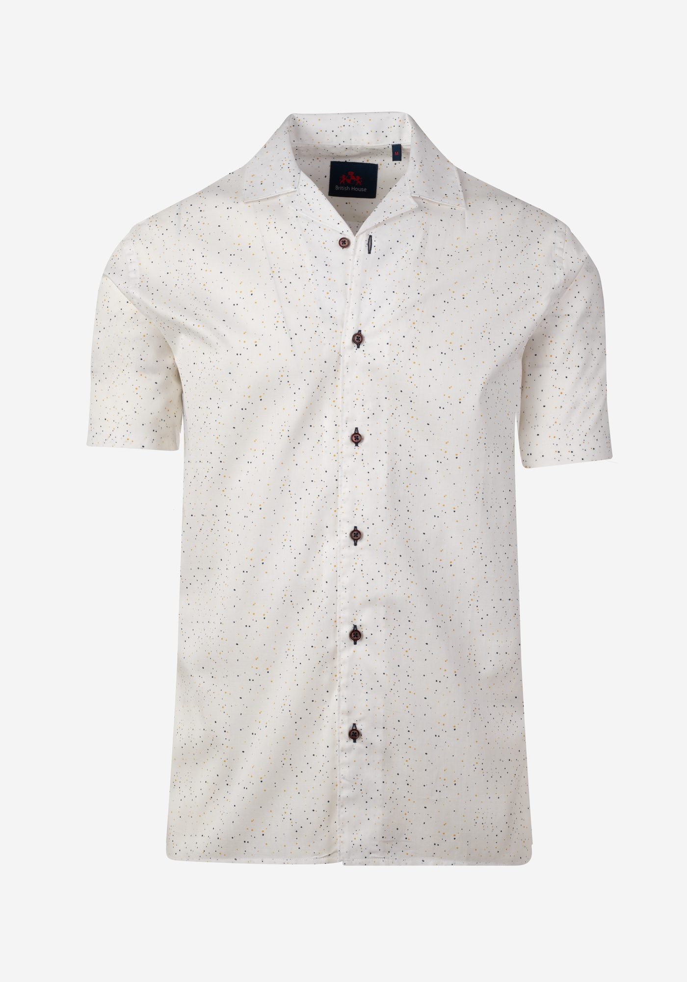 White Dotted Resort Shirt - Short Sleeve
