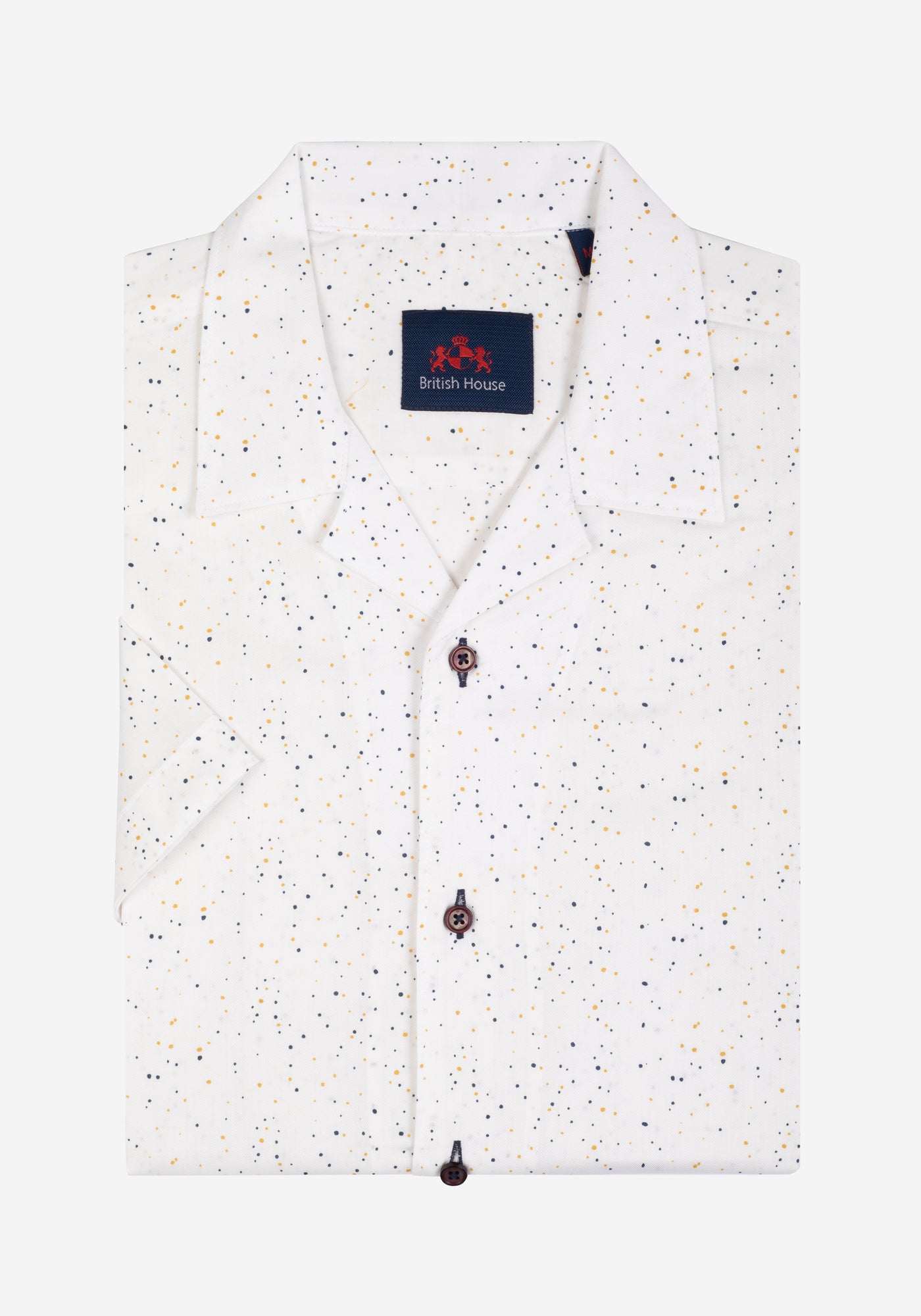White Dotted Resort Shirt - Short Sleeve