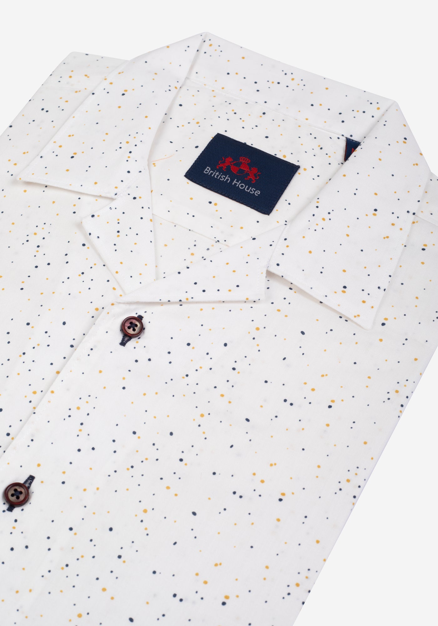 White Dotted Resort Shirt - Short Sleeve