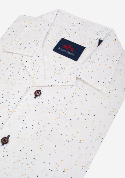White Dotted Resort Shirt - Short Sleeve