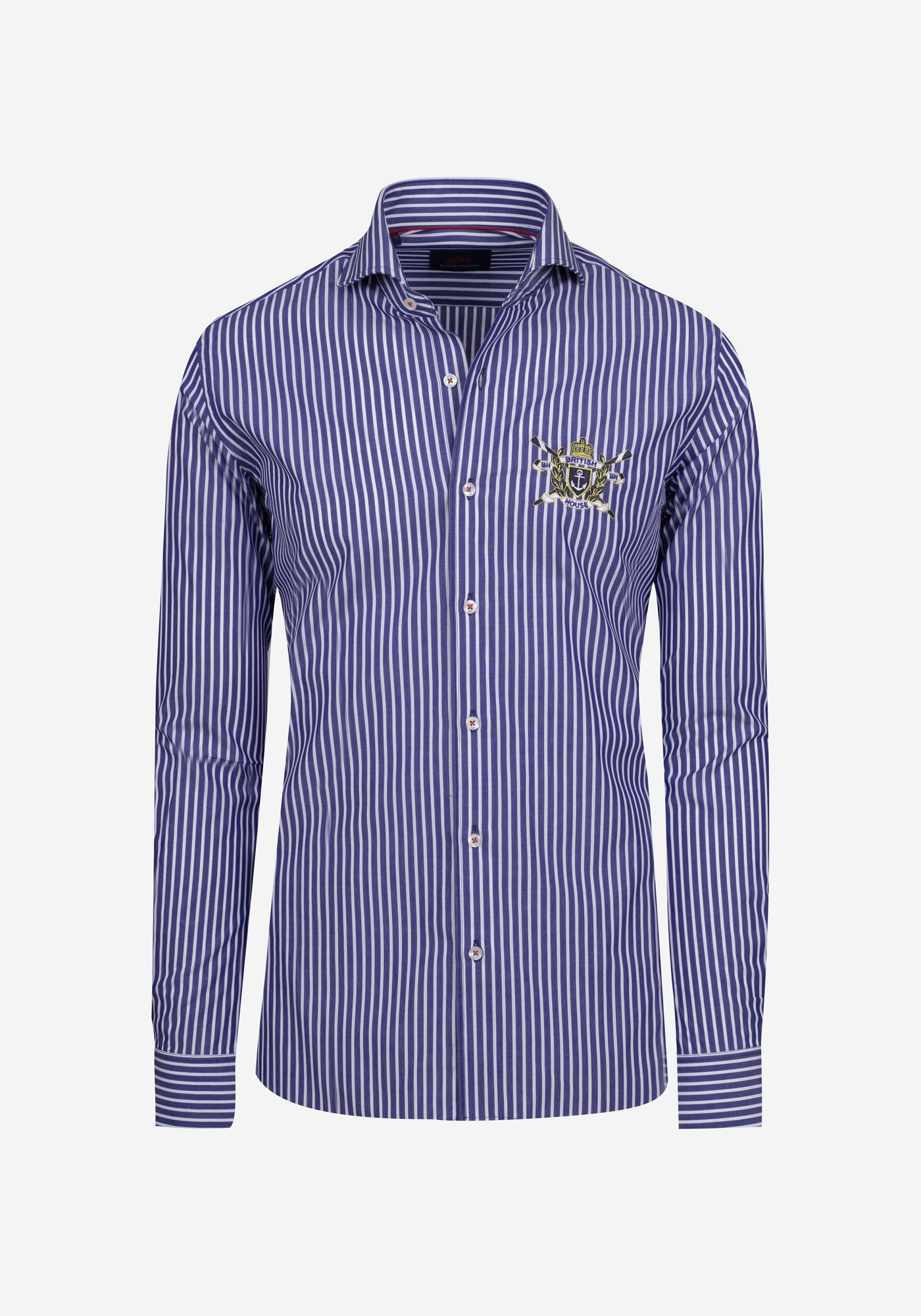 Navy White Stripe Poplin Shirt