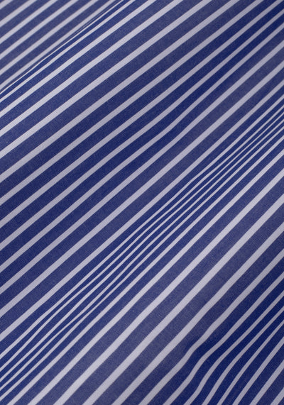 Navy White Stripe Poplin Shirt
