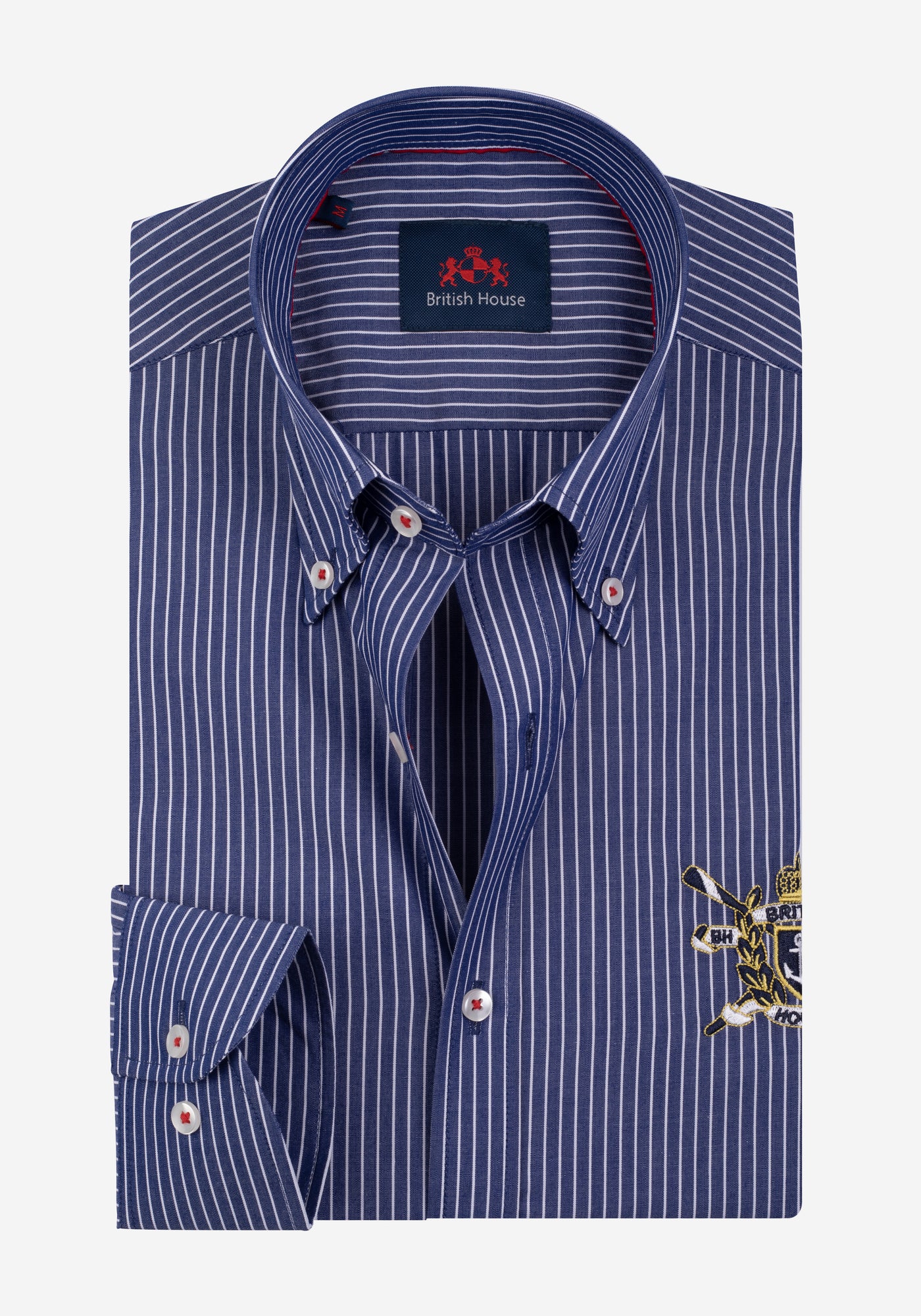 Navy Stripe Poplin Shirt