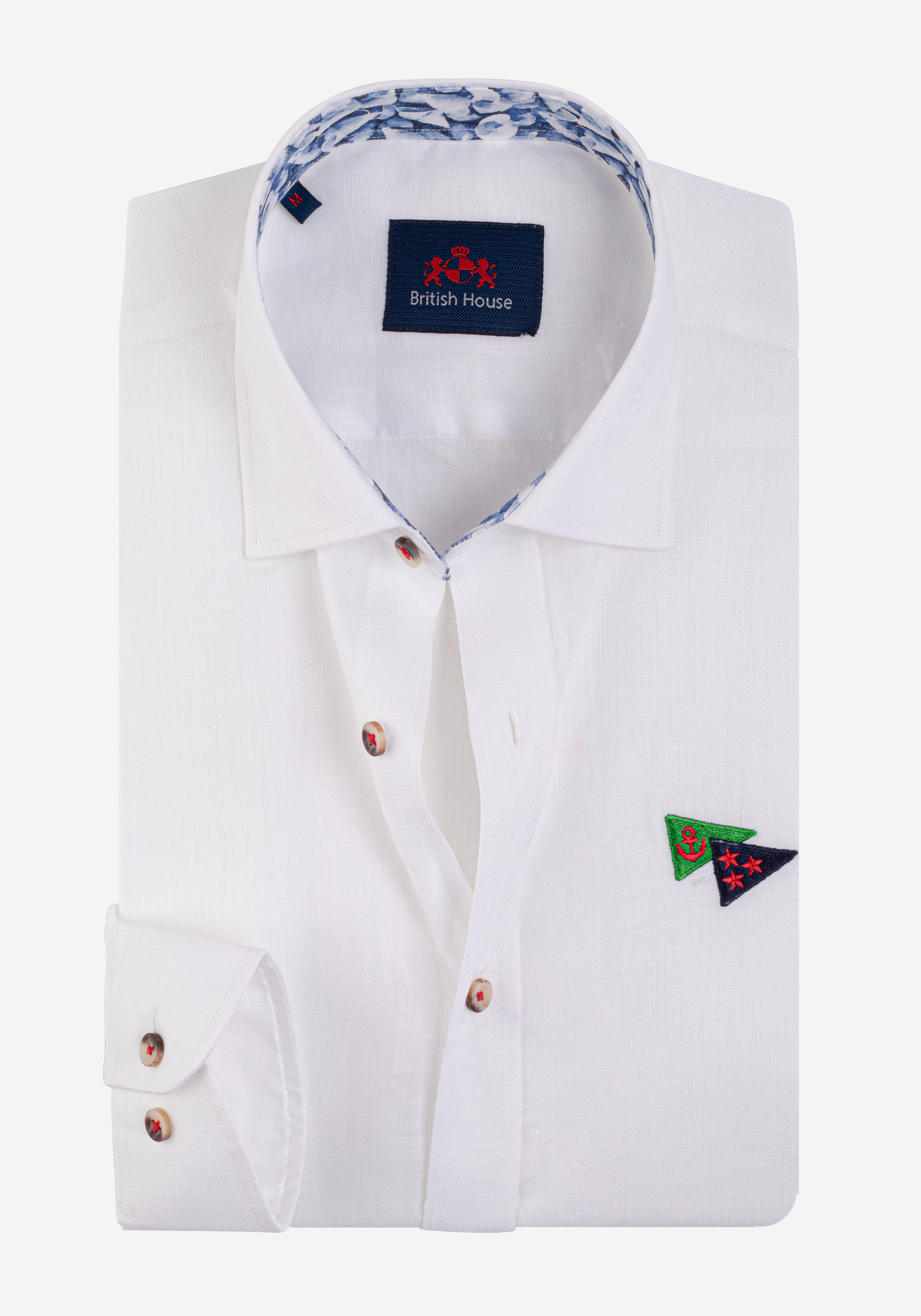Royal White Linen Shirt