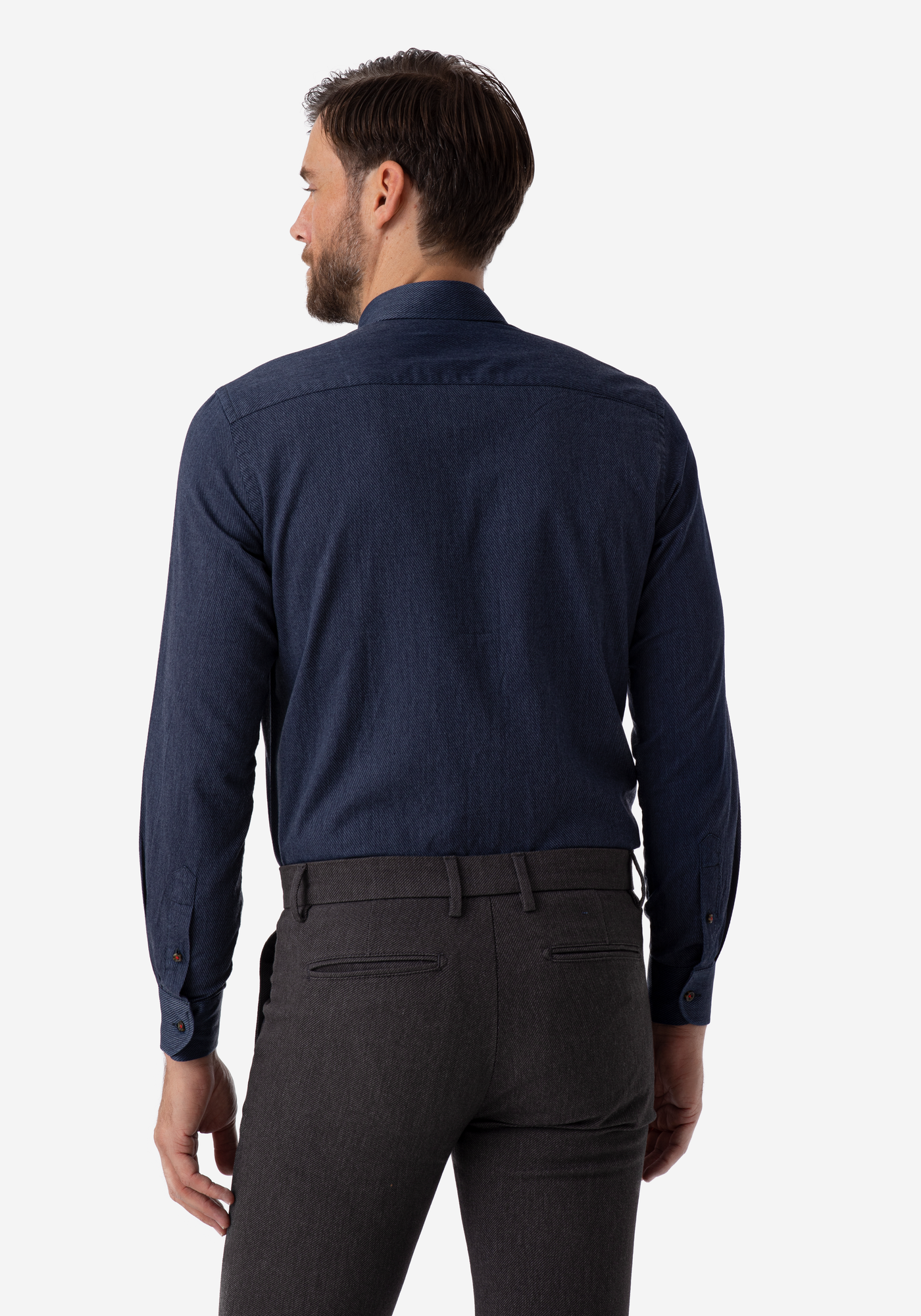 Textured Twill Blue Shirt