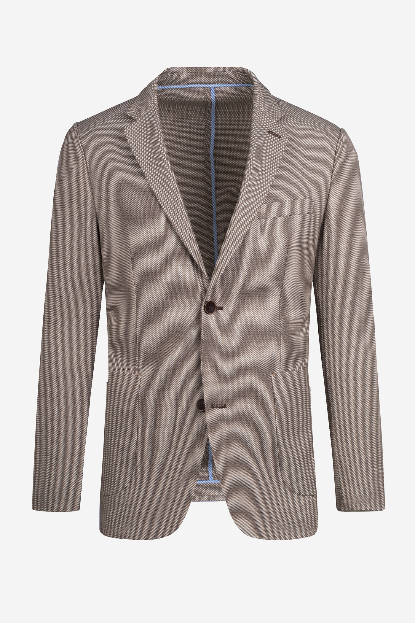 Contemporary Fit Cameo Beige Dotted Blazer