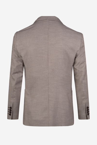 Contemporary Fit Cameo Beige Dotted Blazer