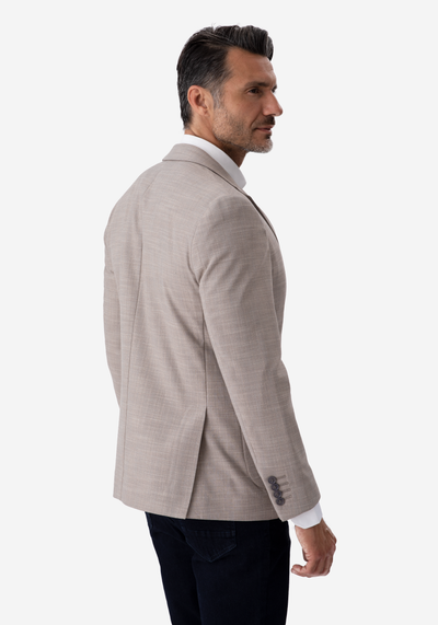 Contemporary Fit Sand Beige Havana Blazer