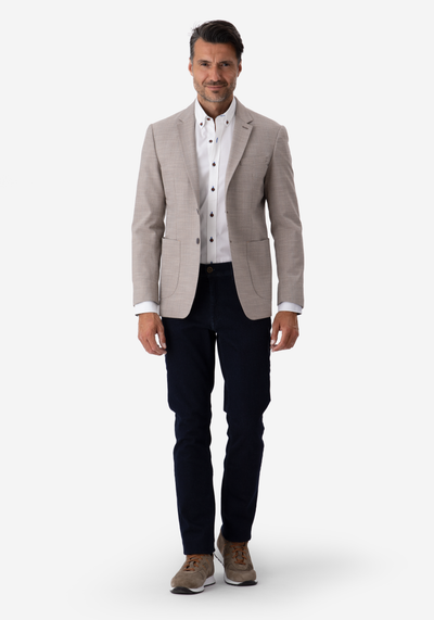 Contemporary Fit Sand Beige Havana Blazer