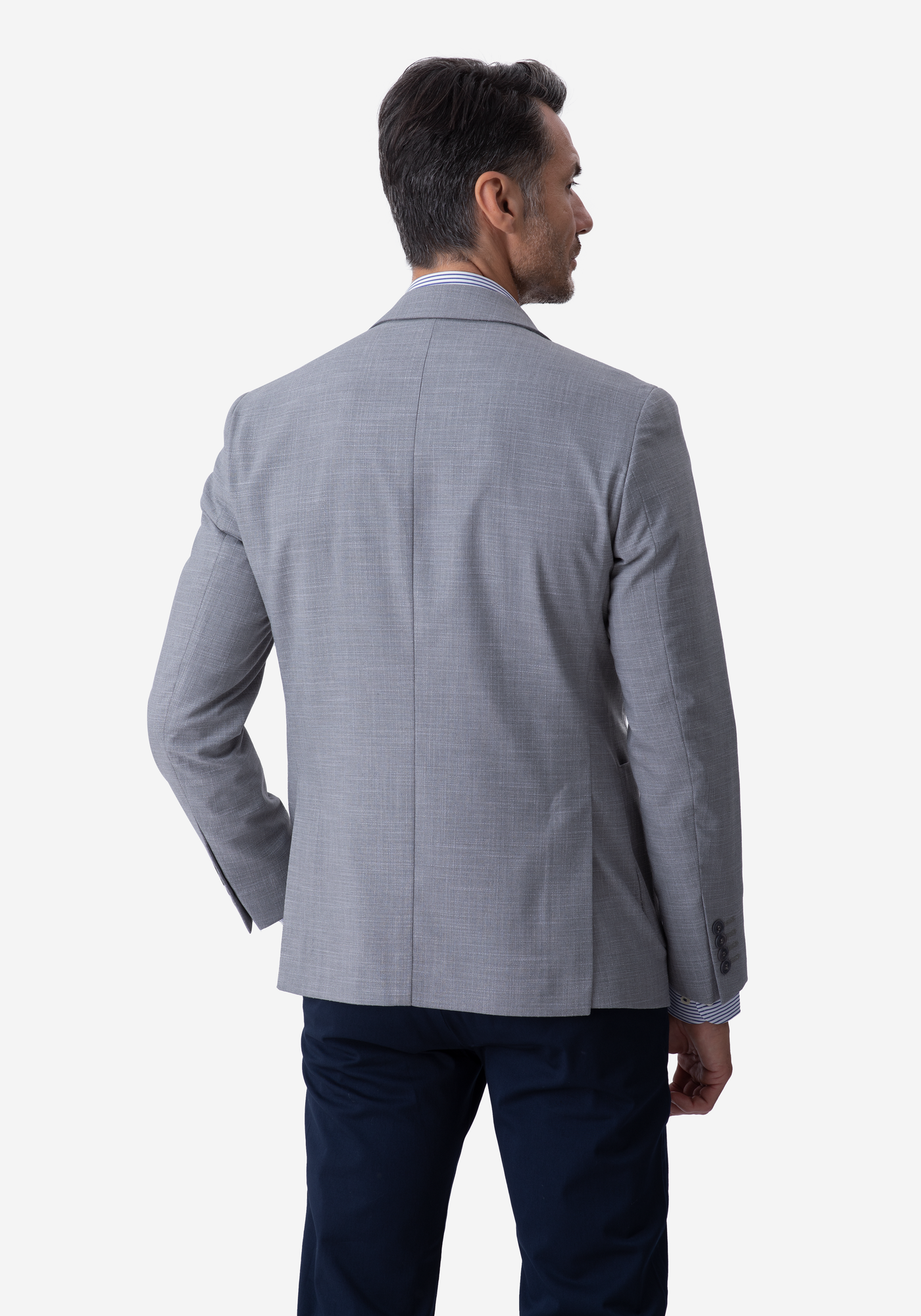 Contemporary Fit Light Gray Havana Blazer