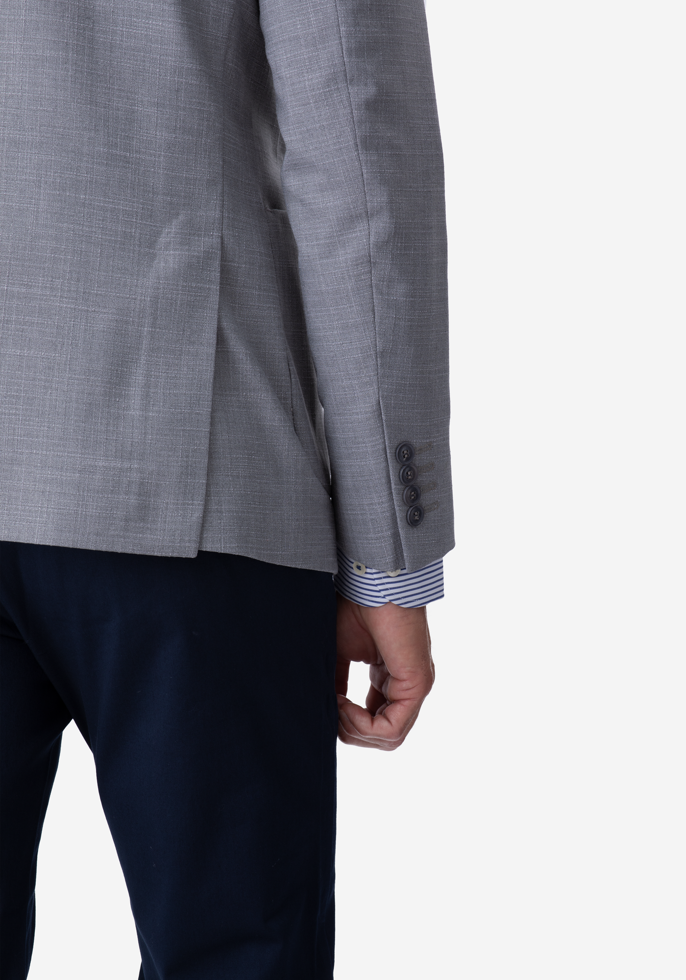 Contemporary Fit Light Gray Havana Blazer
