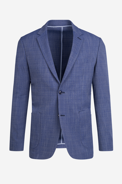 Contemporary Fit Pastel Blue Havana Blazer