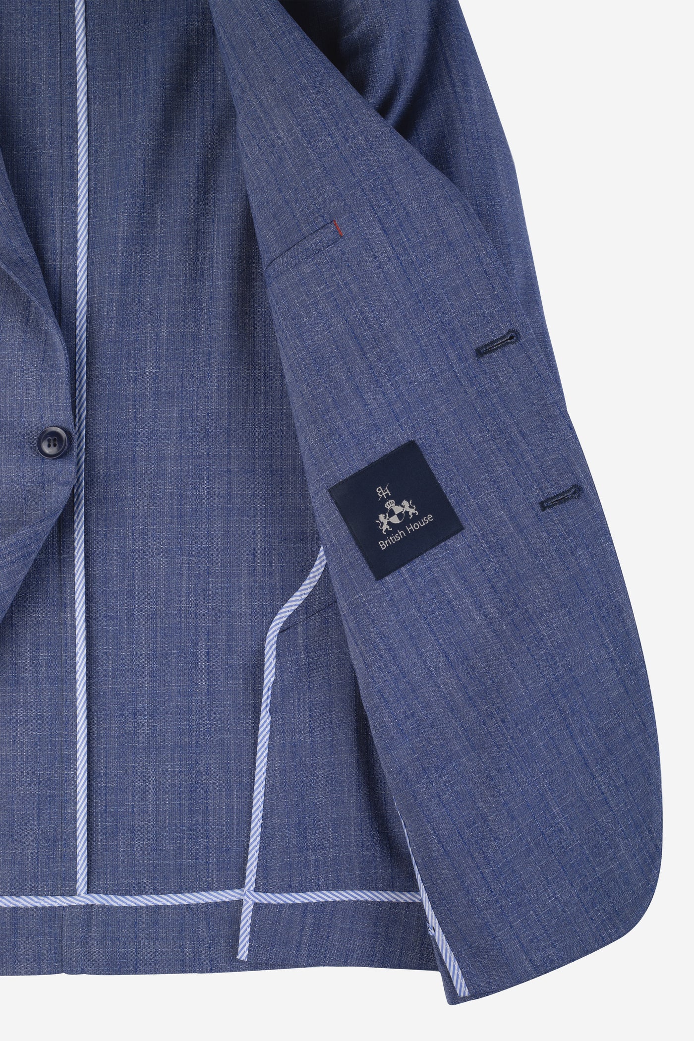 Contemporary Fit Pastel Blue Havana Blazer