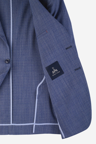 Contemporary Fit Pastel Blue Havana Blazer