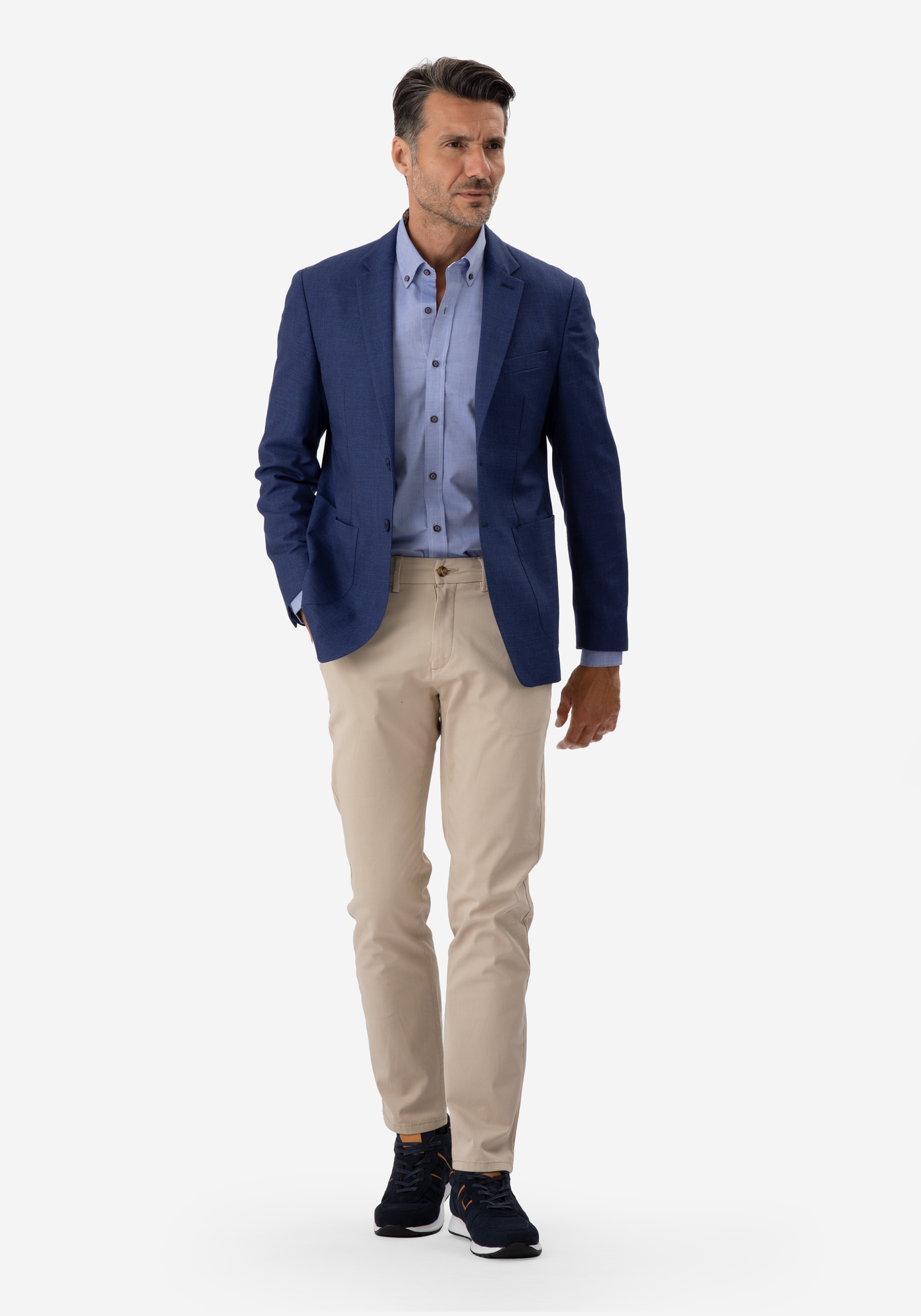 Contemporary Fit Dark Cornflower Blue Blazer