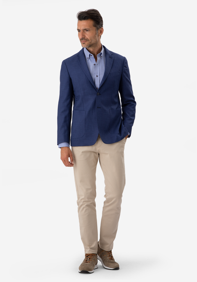 Contemporary Fit Dark Cornflower Blue Blazer