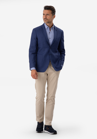 Contemporary Fit Dark Cornflower Blue Blazer