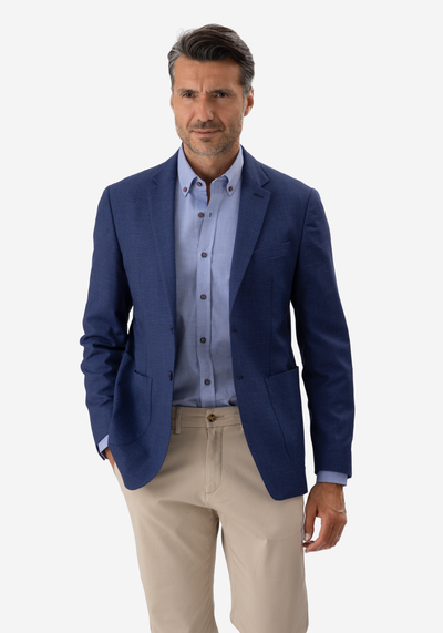 Contemporary Fit Dark Cornflower Blue Blazer