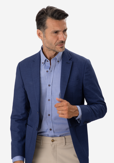 Contemporary Fit Dark Cornflower Blue Blazer