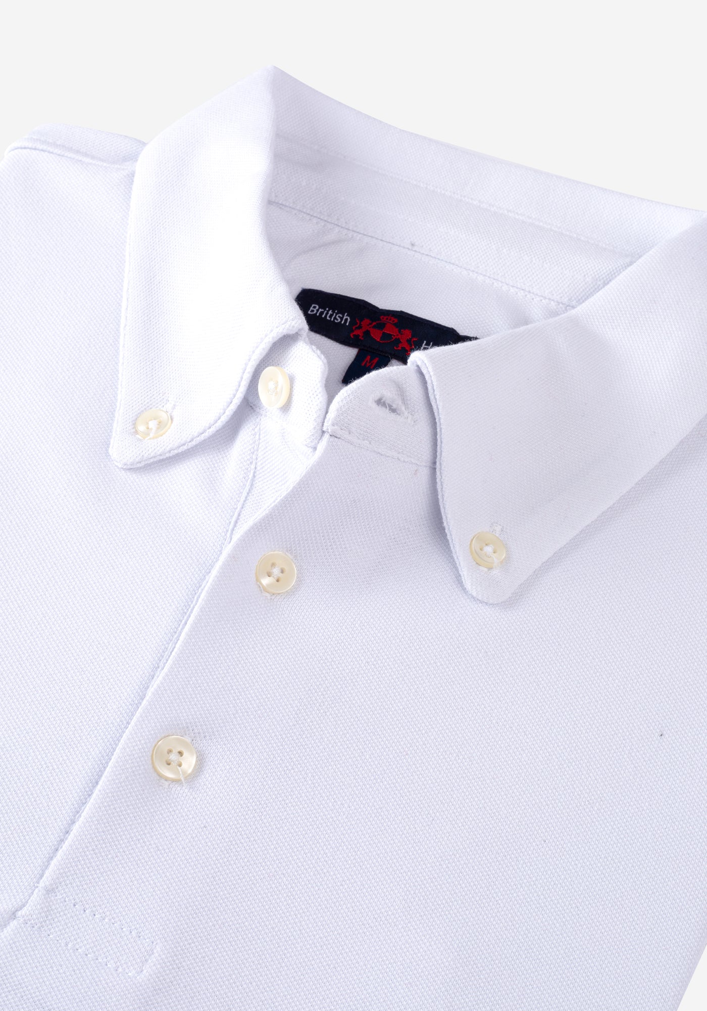 White Cotton Lycra Polo Shirt