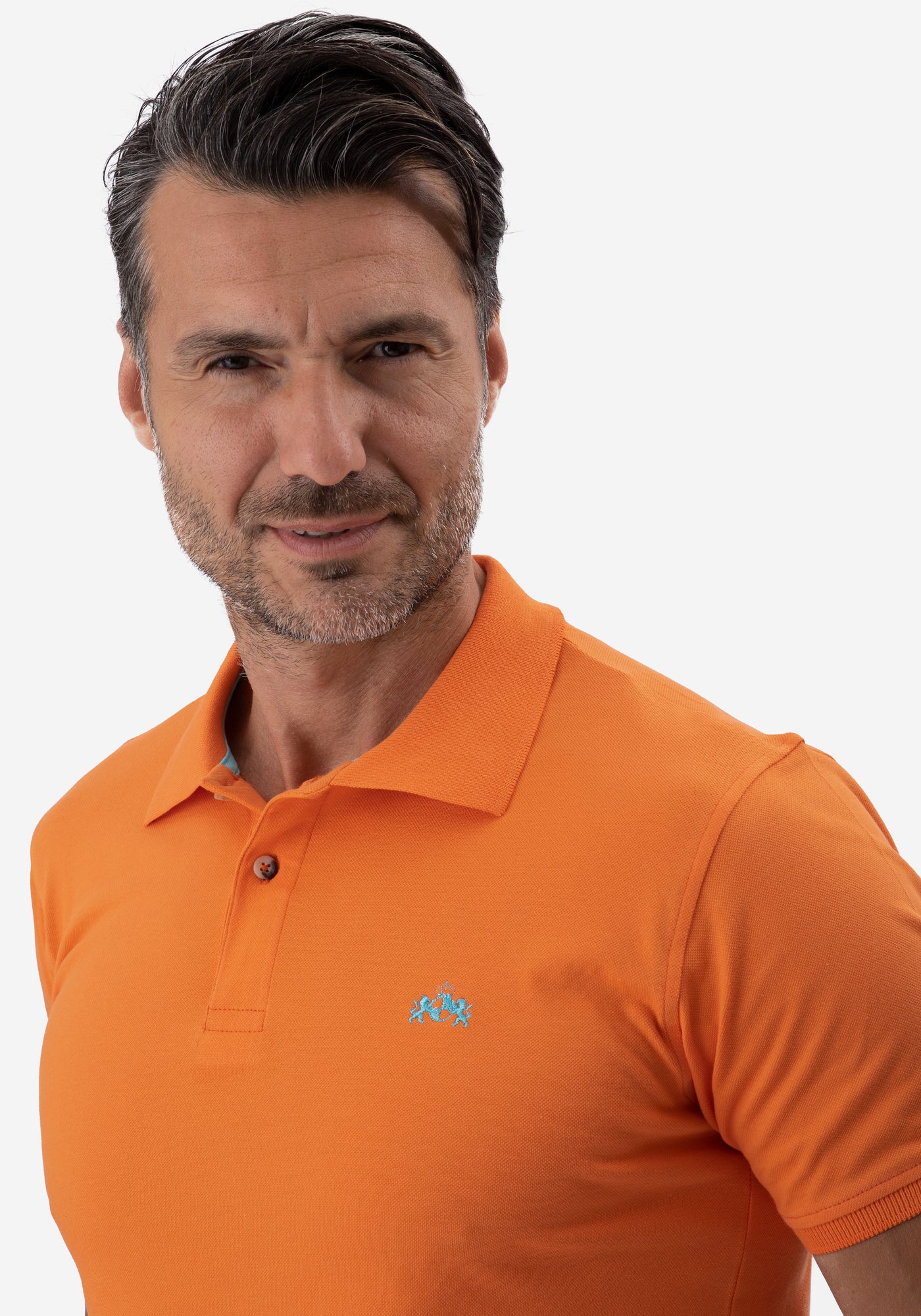 Vivid Orange Cotton Lycra Polo Shirt