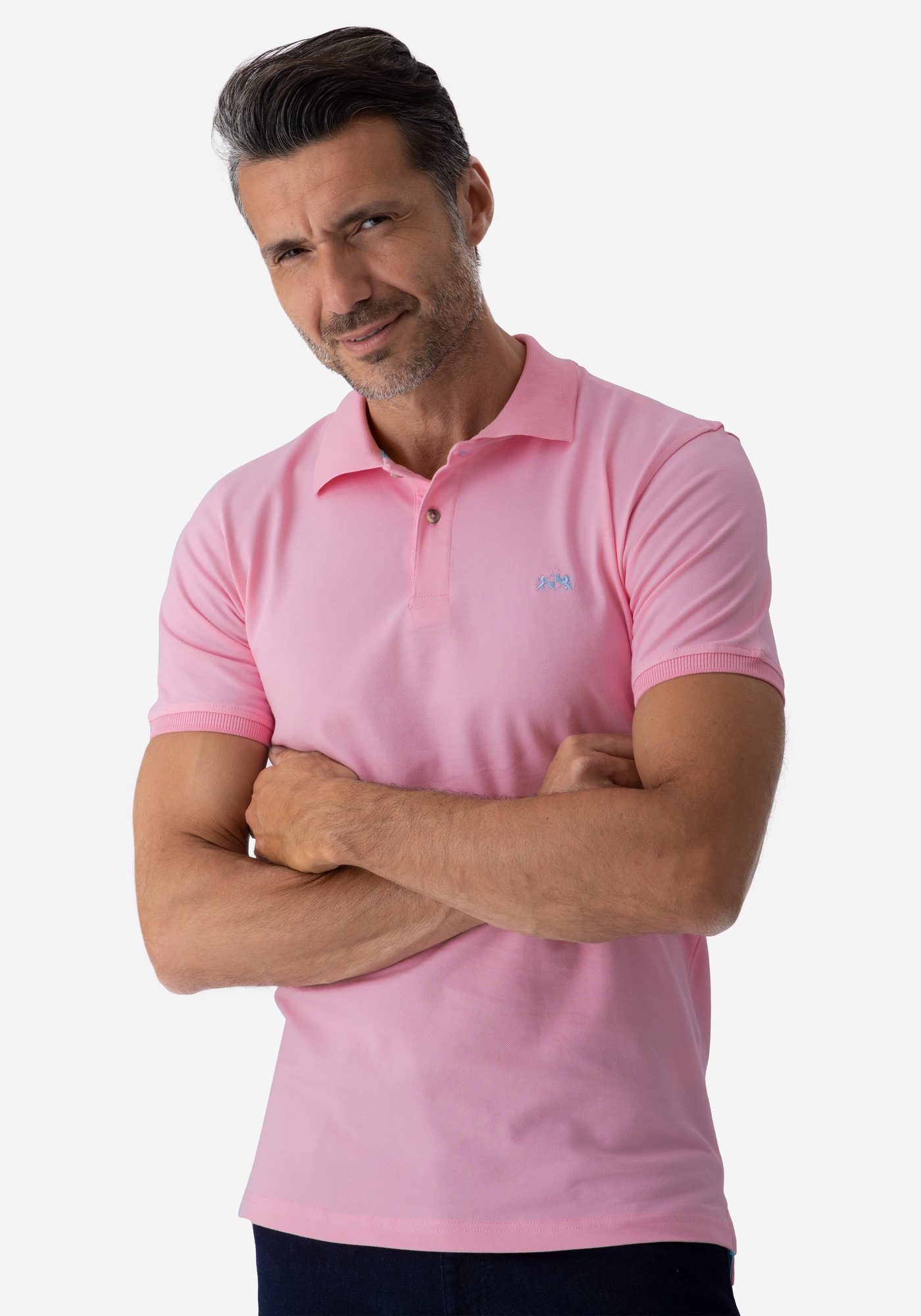 Light Rose Cotton Lycra Polo Shirt