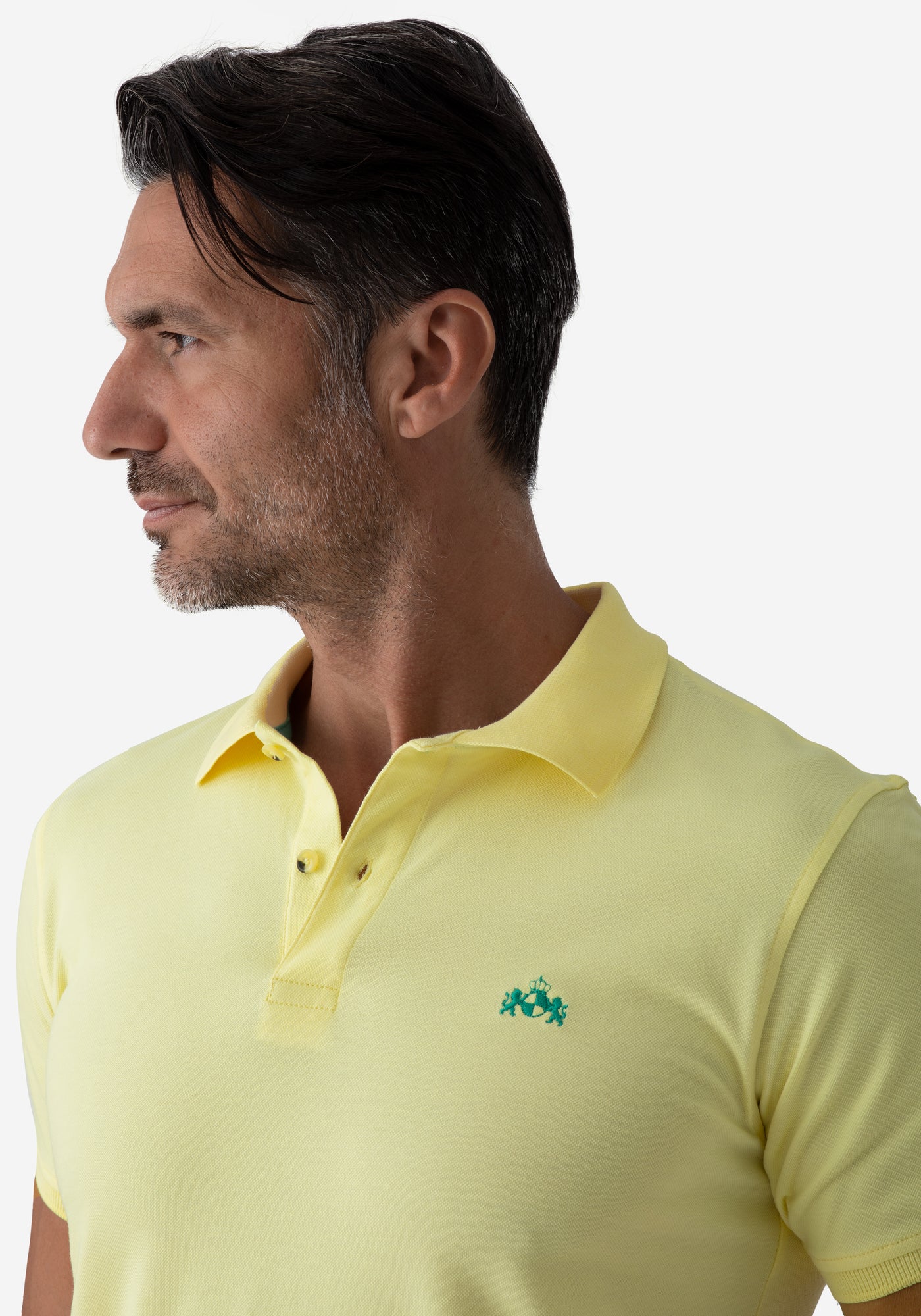 Yellow Cotton Lycra Polo Shirt