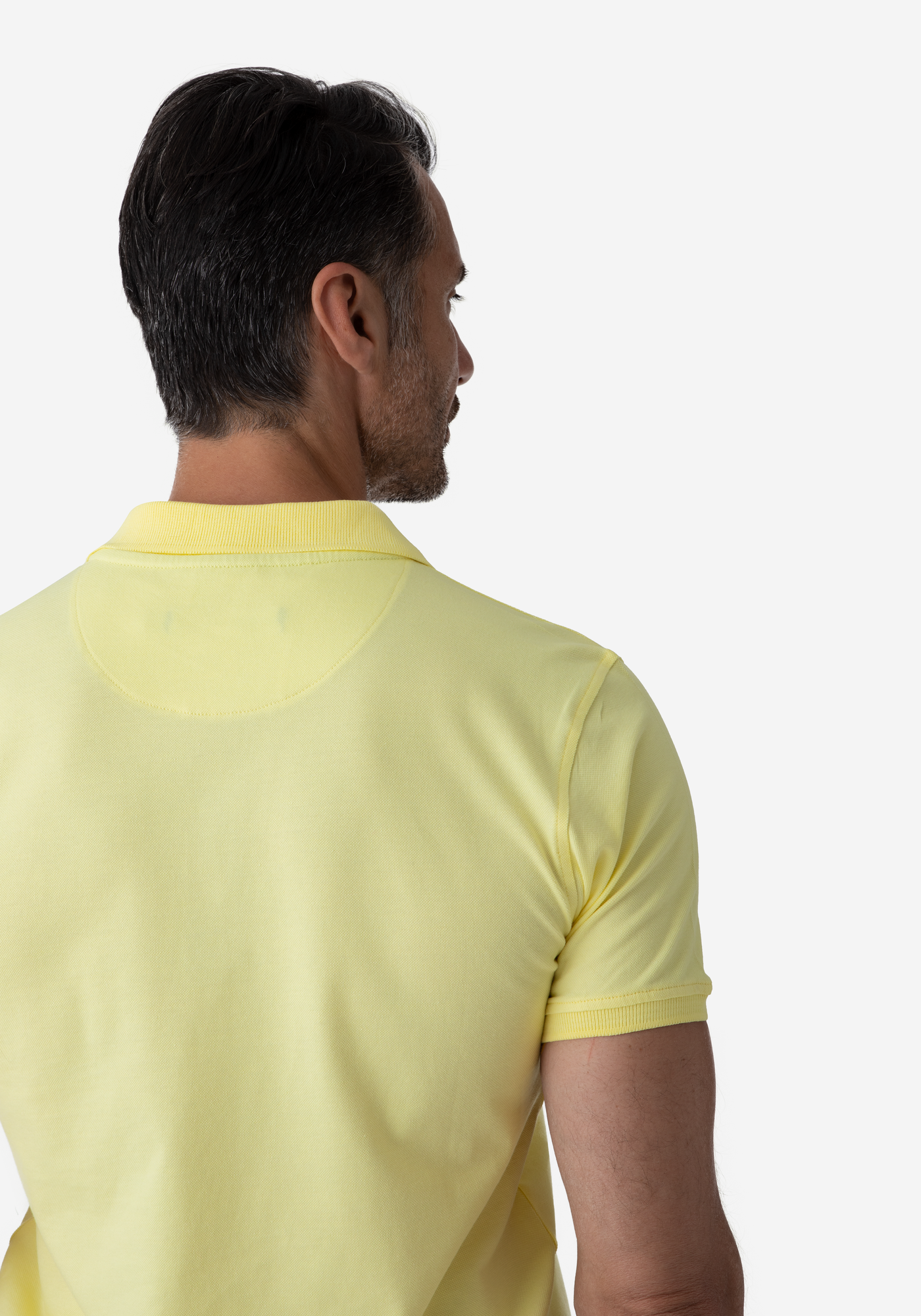 Yellow Cotton Lycra Polo Shirt