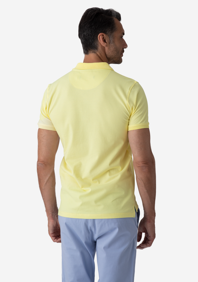 Yellow Cotton Lycra Polo Shirt