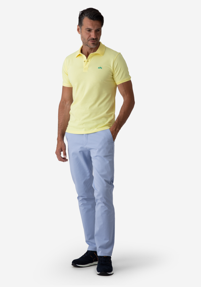 Yellow Cotton Lycra Polo Shirt