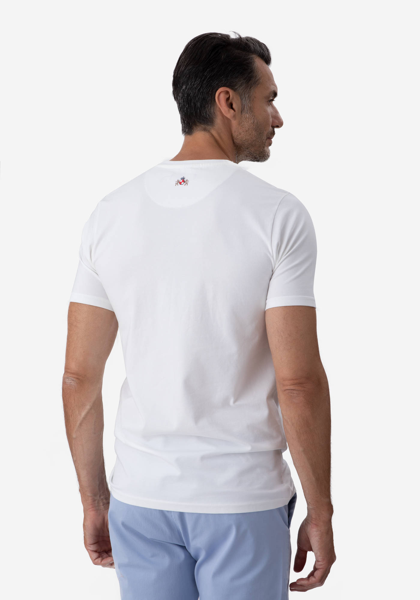 White Cotton Crewneck Shirt