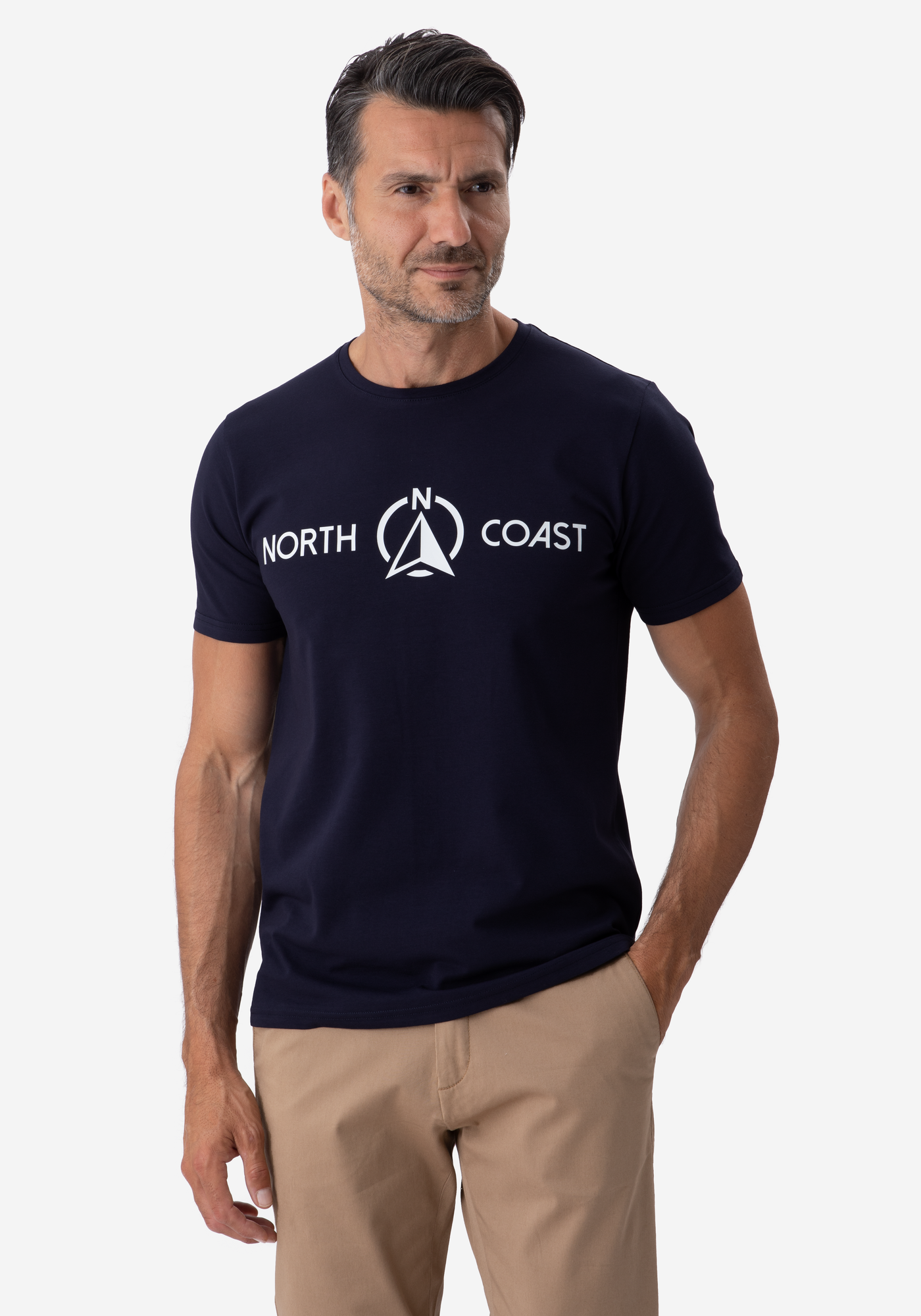 Navy Cotton Crewneck Shirt