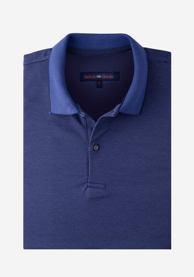 Delft Blue Soft Cotton Polo Shirt