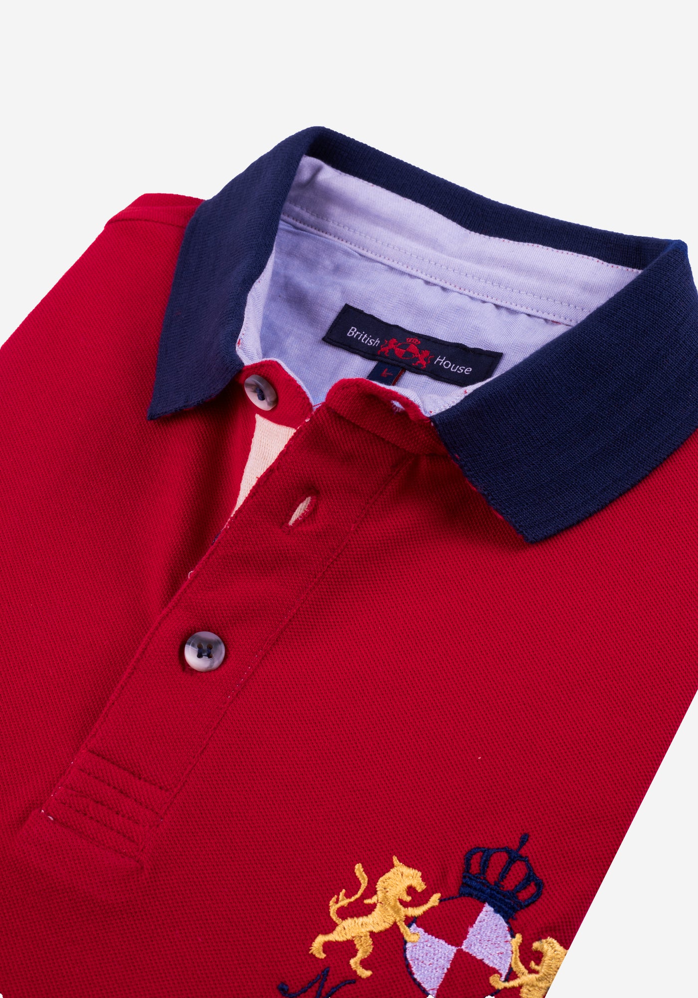 Vivid Red Cotton Polo Shirt