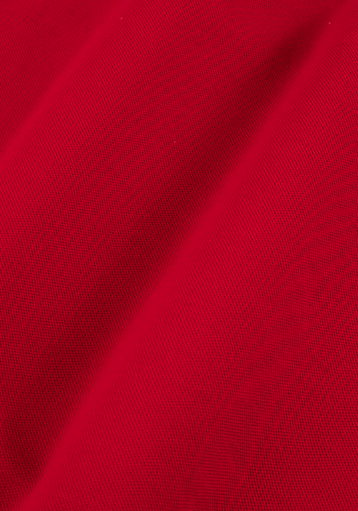 Vivid Red Cotton Polo Shirt