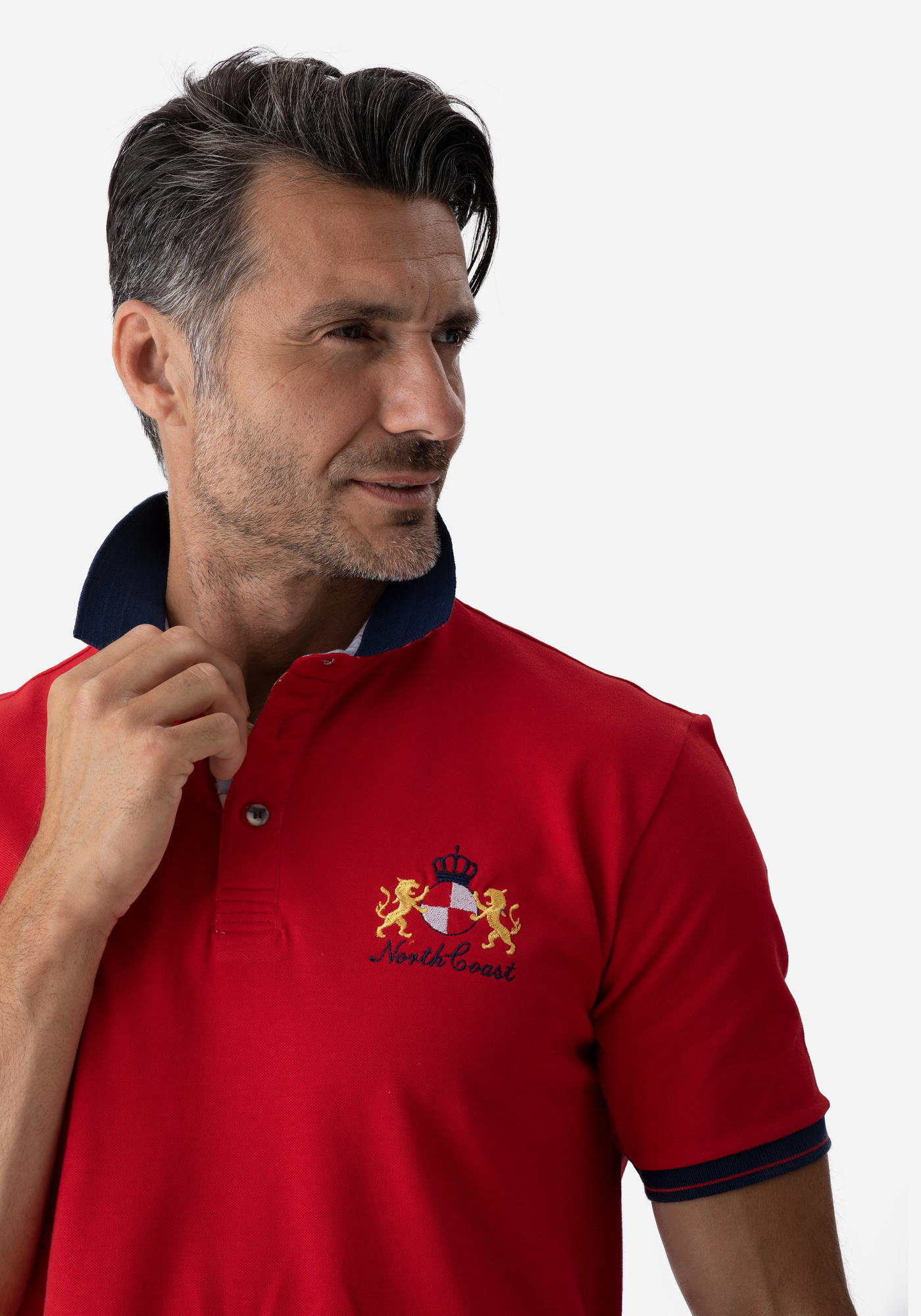 Vivid Red Cotton Polo Shirt