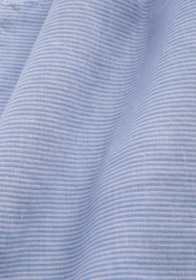Light Blue Cotton Linen Short