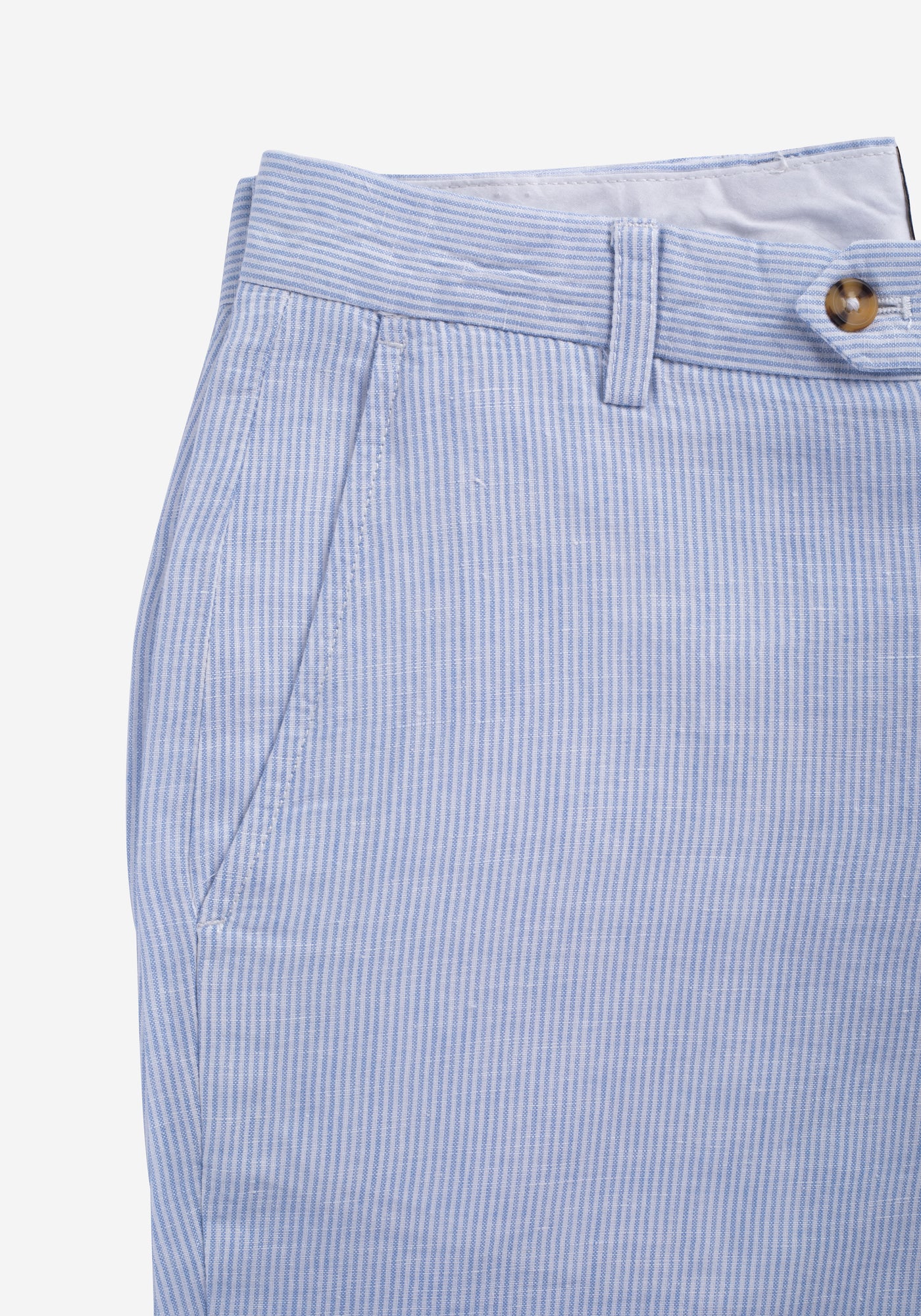 Light Blue Cotton Linen Short