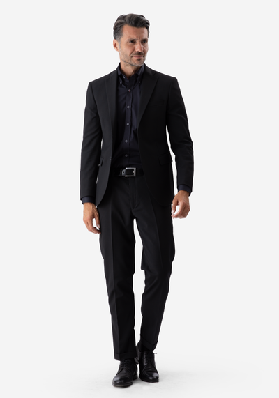 Pitch Black Wool Suit