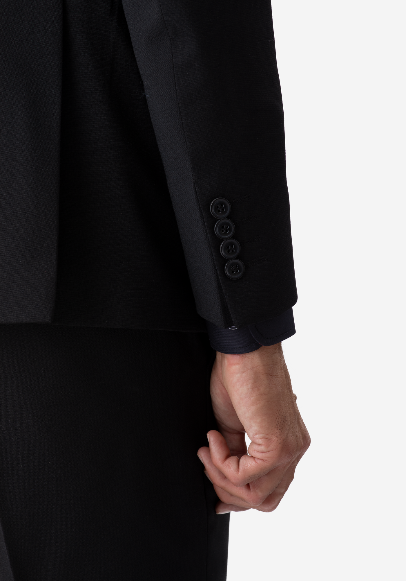 Pitch Black Wool Suit