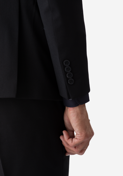 Pitch Black Wool Suit