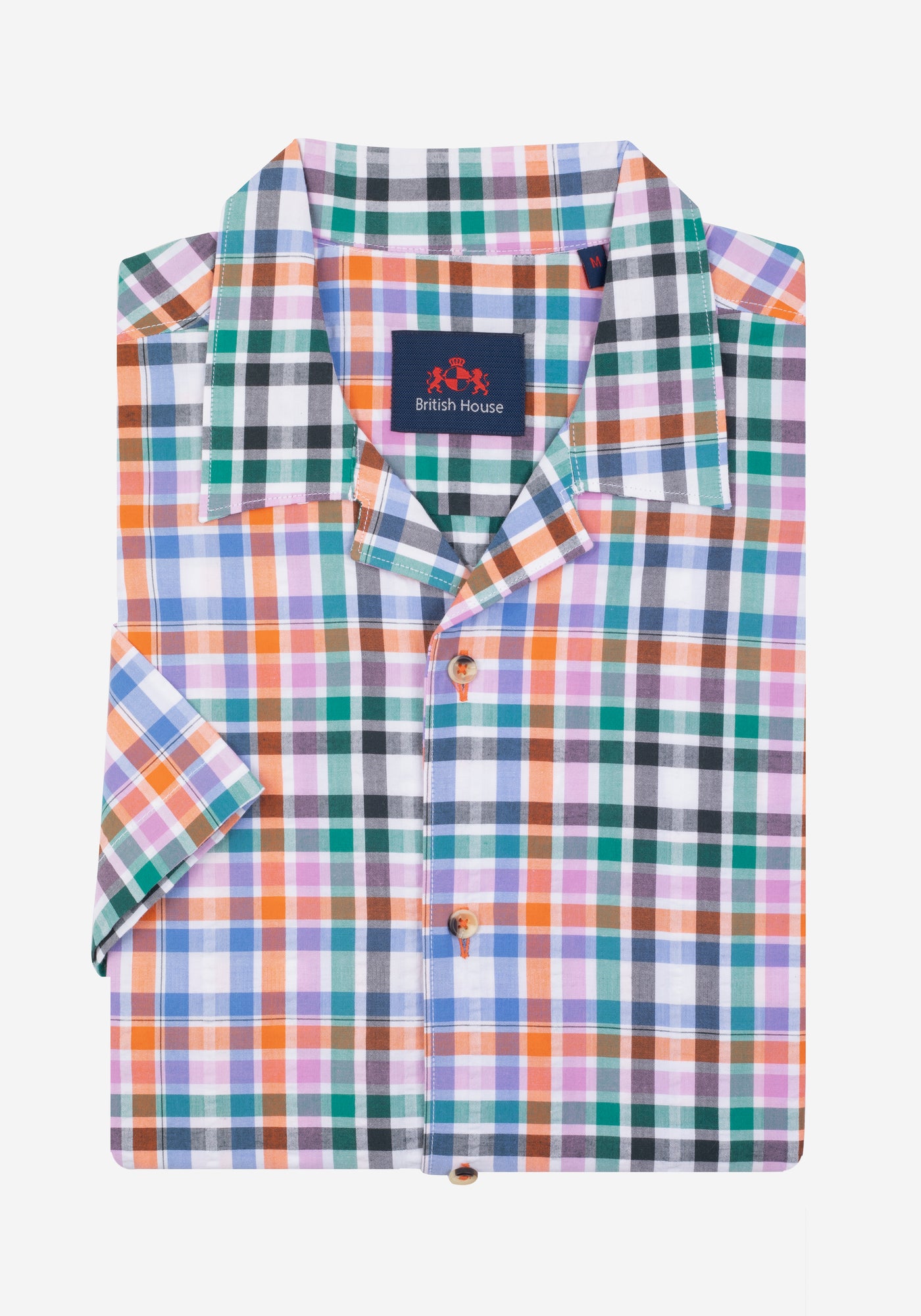 Colorful Stripe Resort Seersucker Shirt - Short Sleeve
