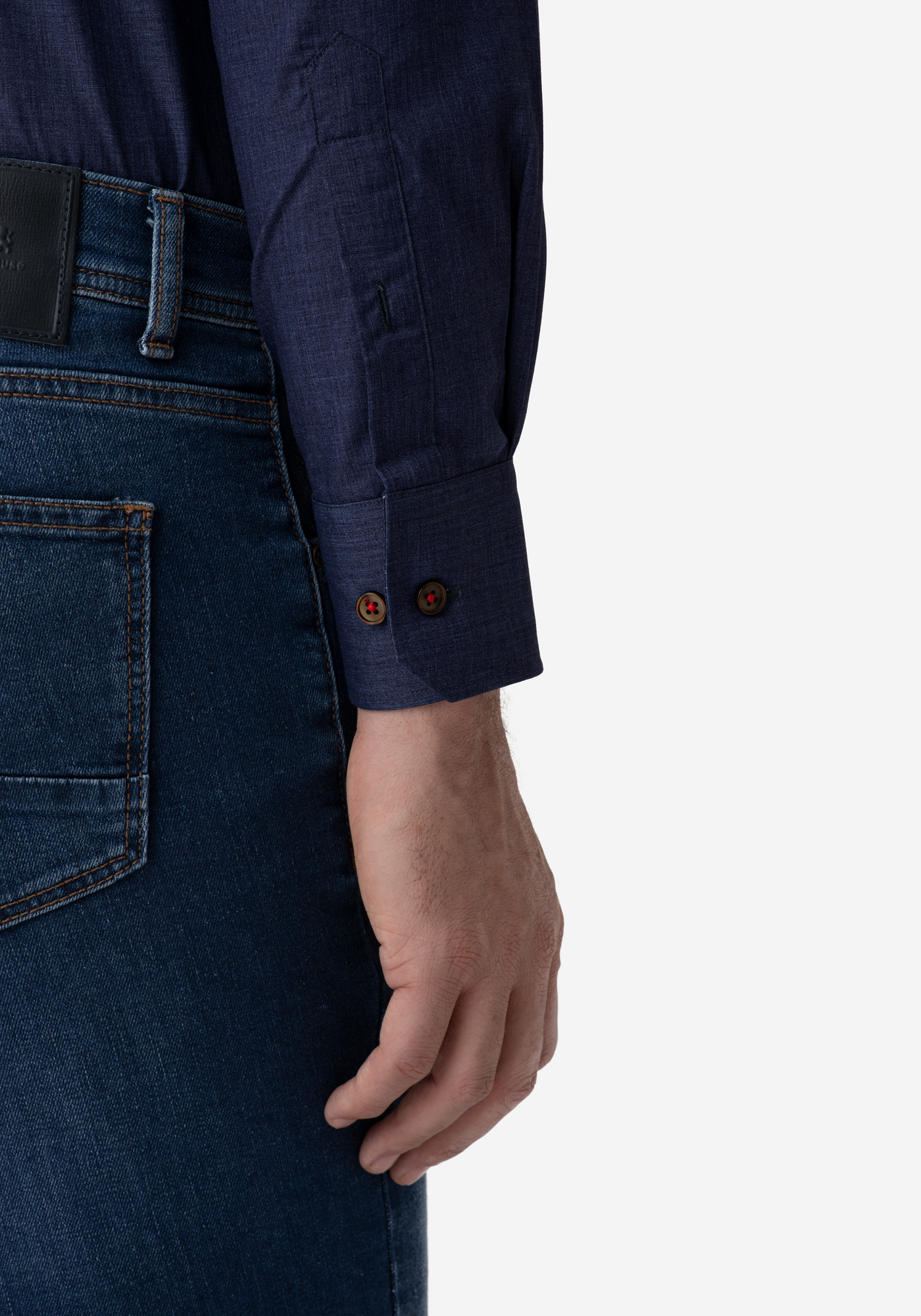Midnight Blue Chambray Wrinkle Free Shirt