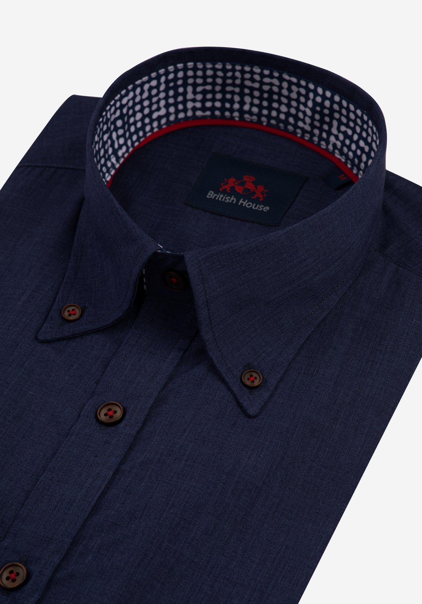 Midnight Blue Chambray Wrinkle Free Shirt