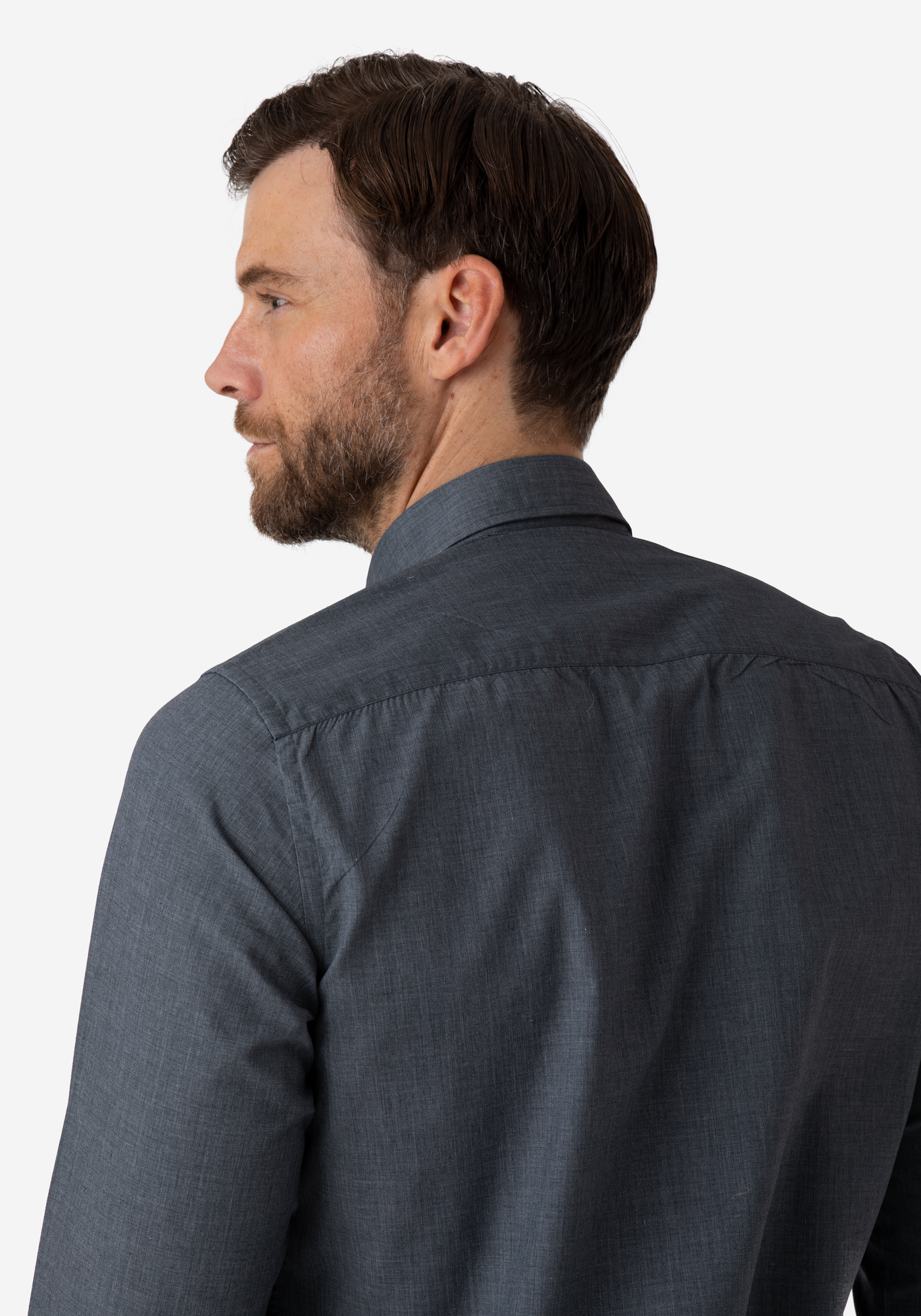 Granite Grey Chambray Wrinkle Free Shirt